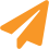 orange paper plane icon